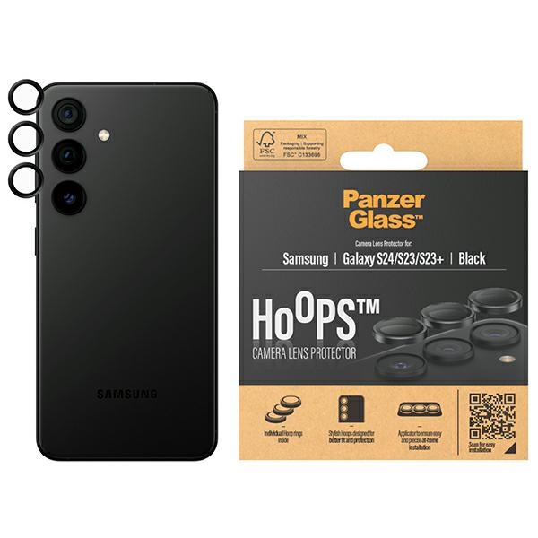 PanzerGlass Hoops kameras aizsardzība Samsung Galaxy S24 / S23 / S23+ - ar melnu rāmi