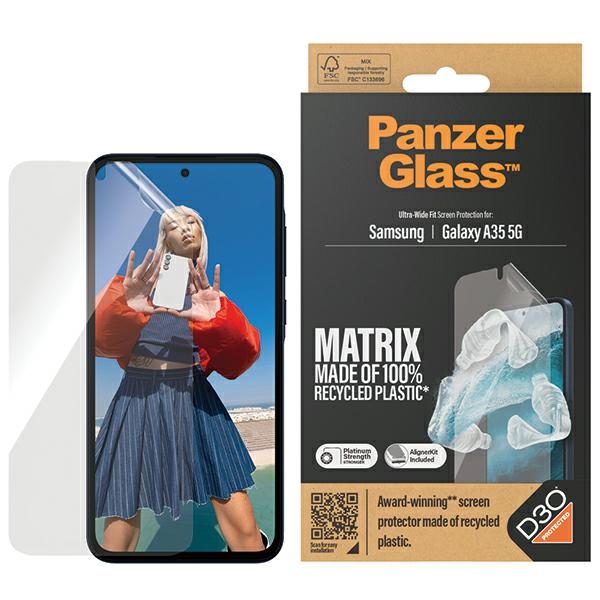 PanzerGlass Matrix īpaši plata plēve ar pozicionētāju Samsung Galaxy A35 5G