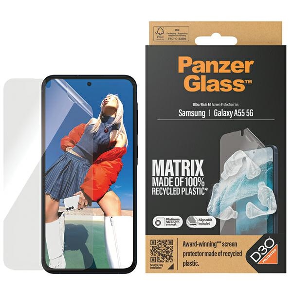 PanzerGlass Matrix īpaši plāna plēve ar pozicionētāju Samsung Galaxy A55 5G