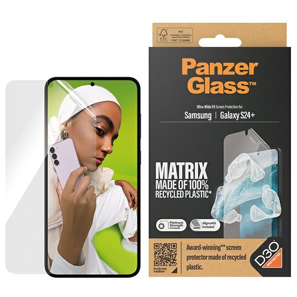 PanzerGlass īpaši plats aizsargstikls ar D3O® ar aplikatoru Samsung Galaxy S24+