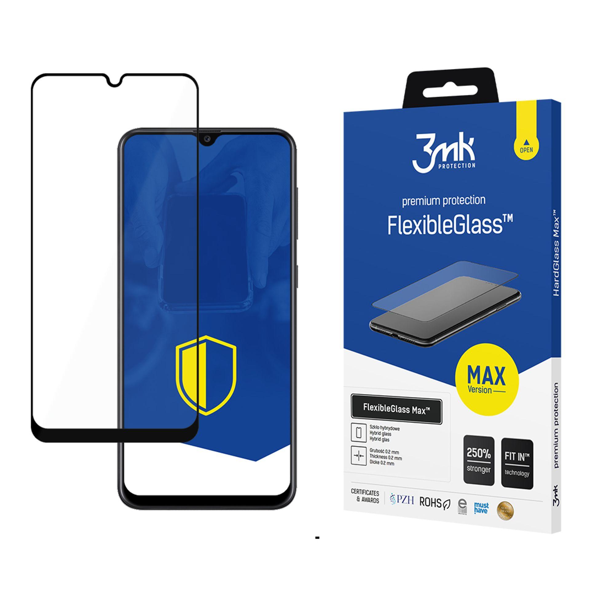 Aizsargstikls hibrīdais 3mk FlexibleGlass Max™ paredzēts Samsung Galaxy A50