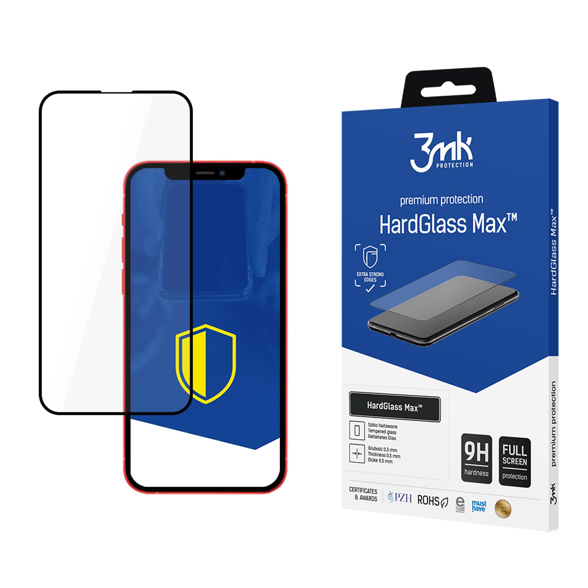 9H 3mk HardGlass Max™ aizsargstikls iPhone 13