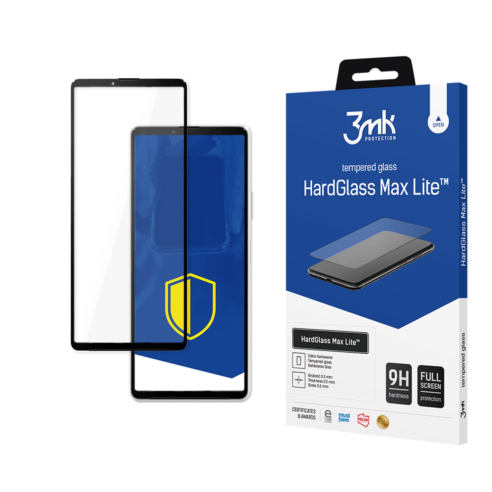 Aizsargstikls 9H 3mk HardGlass Max Lite™ skirtas Sony Xperia 10 III 5G