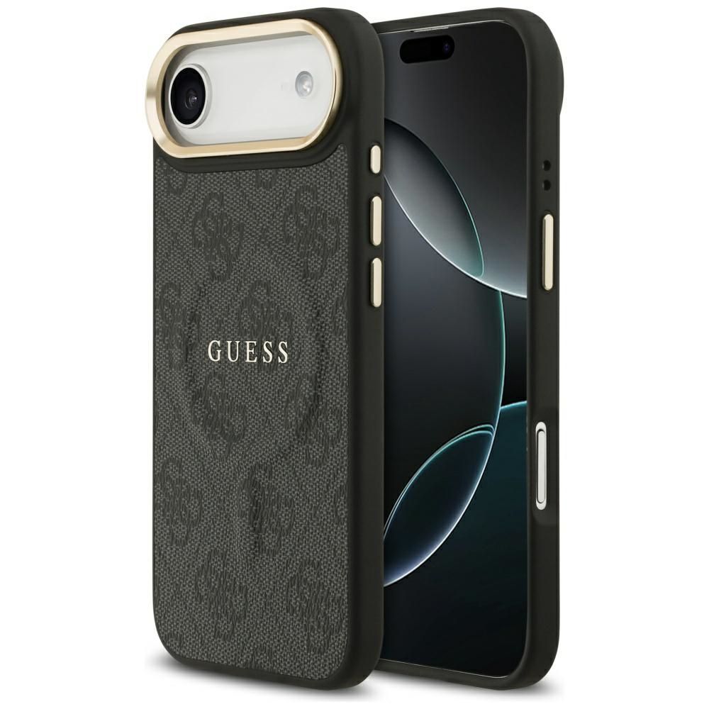 GUESS apvalks IPHONE 17 Air saderīgs ar MagSafe GUHMP17MP4MSEGCK (PU 4G ar klasisko) melns