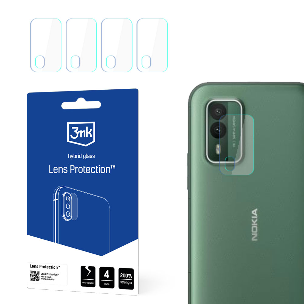 3mk Lens Protection™ hibrīdais kameras stikls Nokia XR21