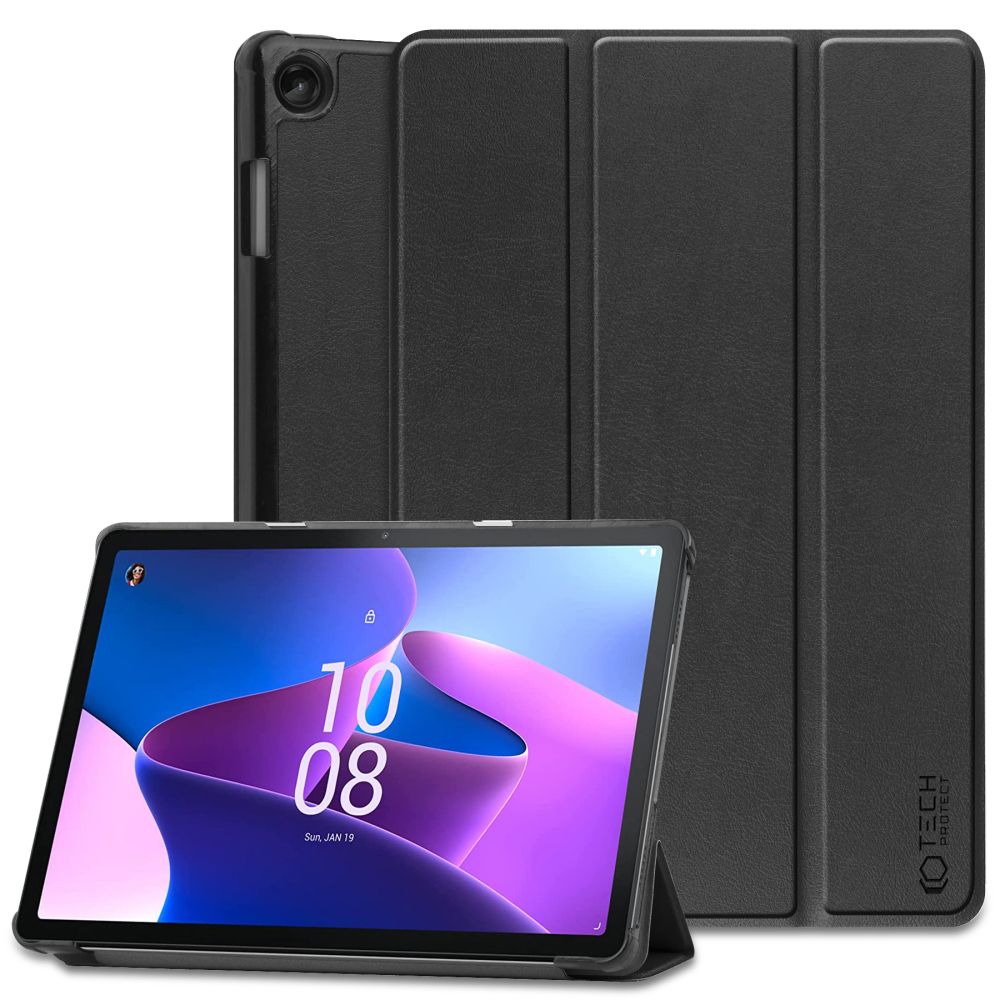 Tech-Protect SmartCase planšetdatoram Lenovo Tab M10 Plus (3rd gen.) 10.6" TB-125 / TB-128 - melns
