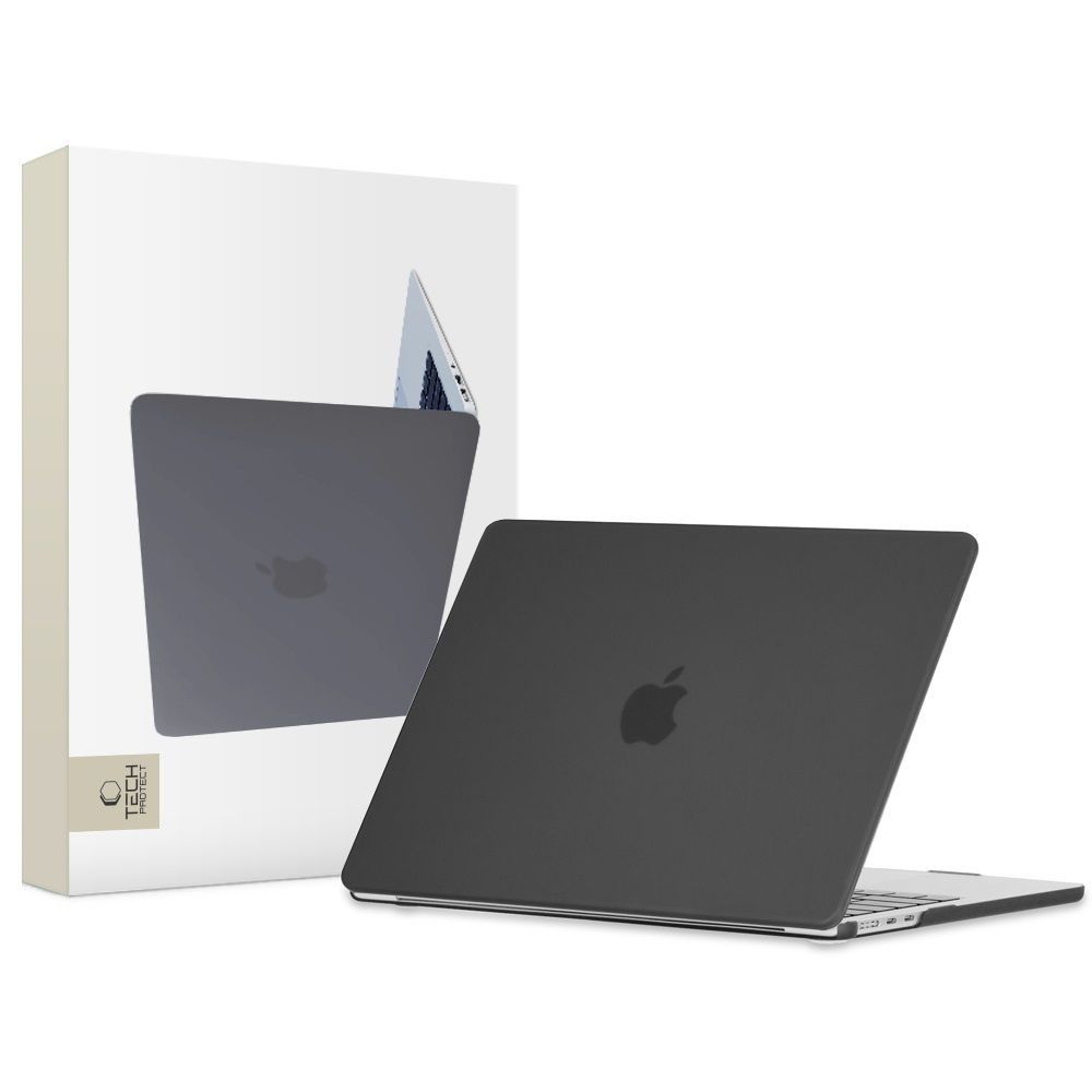 Tech-Protect SmartShell viedtālruņa apvalks MacBook Air 13" M2 / M3 / 2022-2024 - matēts melns
