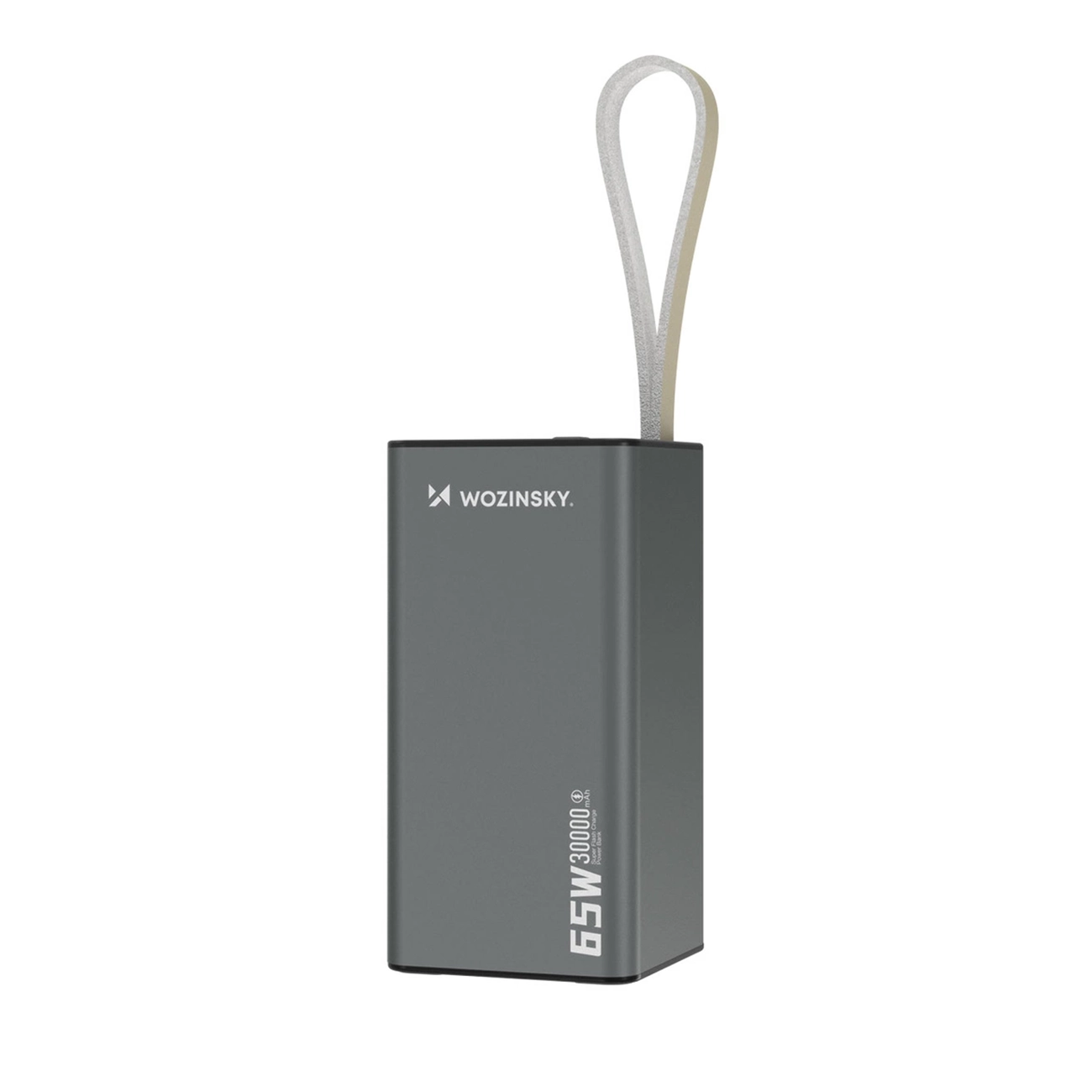 Portatīvais lādētājs Wozinsky K65+ 65W 30000mAh 2x USB-C, 1x USB-A 65W - pelēka
