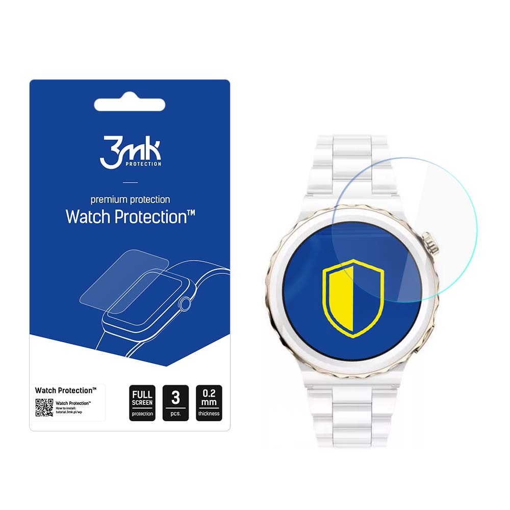 3mk Watch Protection™ v. FlexibleGlass hibrīda stikls Huawei Watch GT 3 Pro Elegant 43 mm pulkstenim