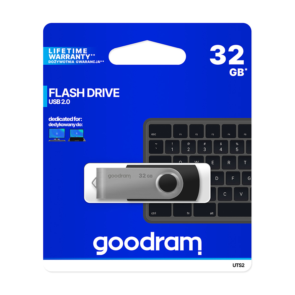Goodram zibatmiņa 32GB USB 2.0 Twister melna