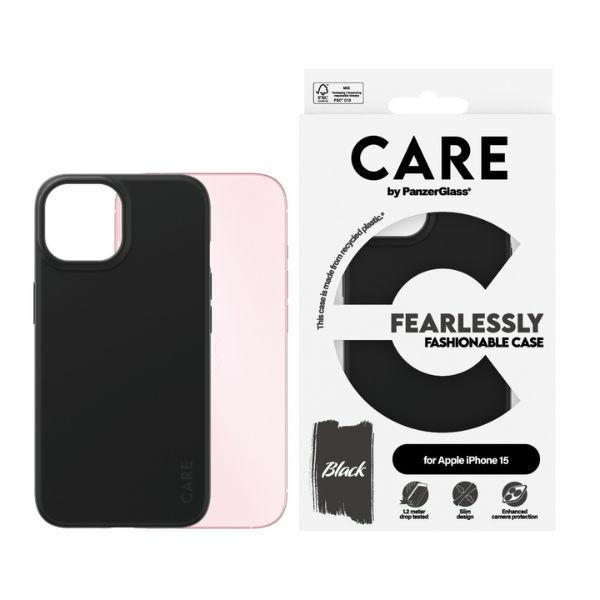 CARE by PanzerGlass Drosmīgi moderns viedtālruņa apvalks iPhone 15 - Melns
