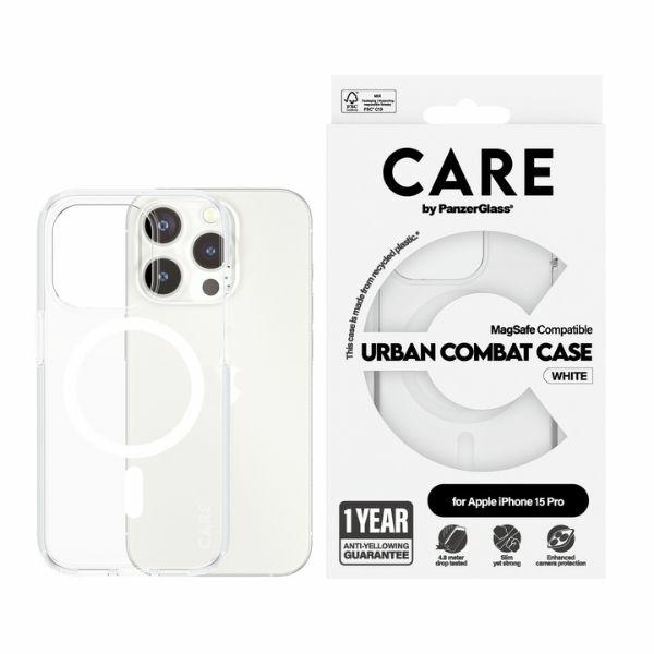 CARE by PanzerGlass Urban Combat apvalks MagSafe iPhone 15 Pro - balts