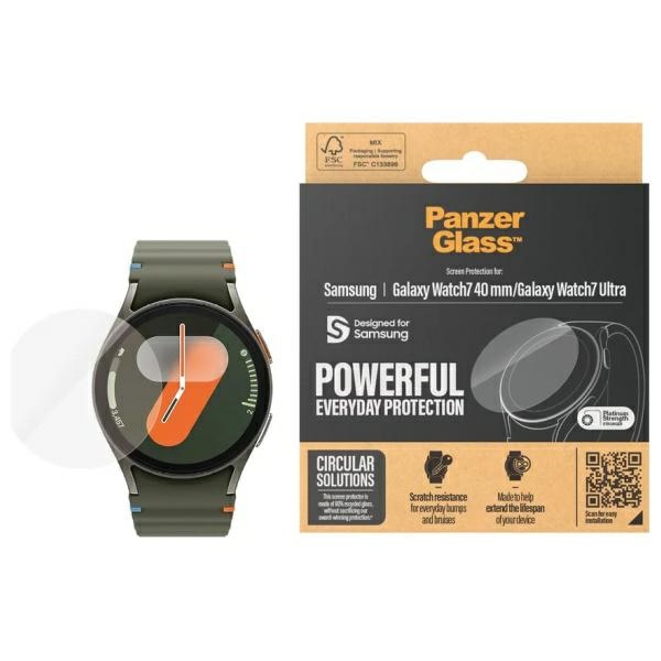 PanzerGlass rūdītais stikls Samsung Galaxy Watch Ultra (47mm)/ Watch 7 (40mm)