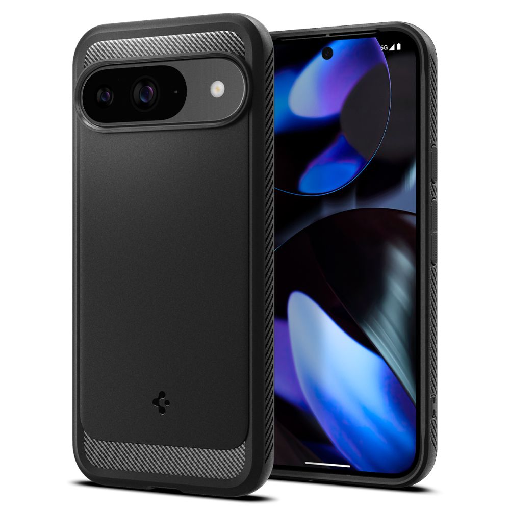 Spigen Rugged Armor Viedtālruņa apvalks Google Pixel 9 / 9 Pro - melns