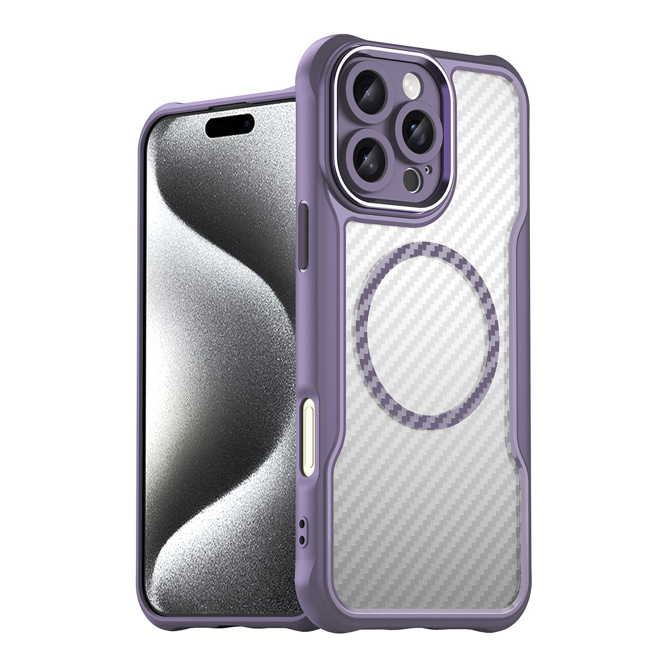 Leading Series Magnētiskais silikona viedtālruņa apvalks iPhone 16 Pro Max - violeta