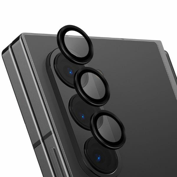 Uniq Optix Auminium rūdītais stikls lēcai ar aplikatoru Samsung Galaxy Z Fold 6 - melns