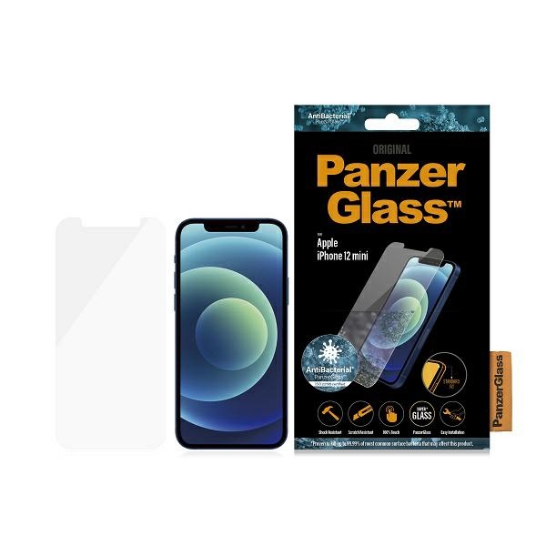 Rūdītais stikls PanzerGlass Standarta Super+ antibakteriāls iPhone 12 Mini