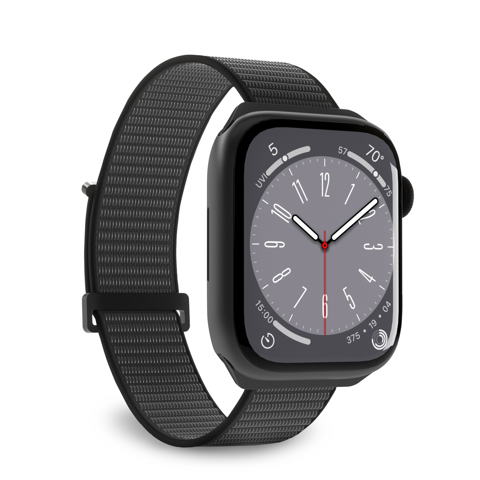 Puro Sport neilona siksniņa Apple Watch 38 / 40 / 41 mm – melnā krāsā