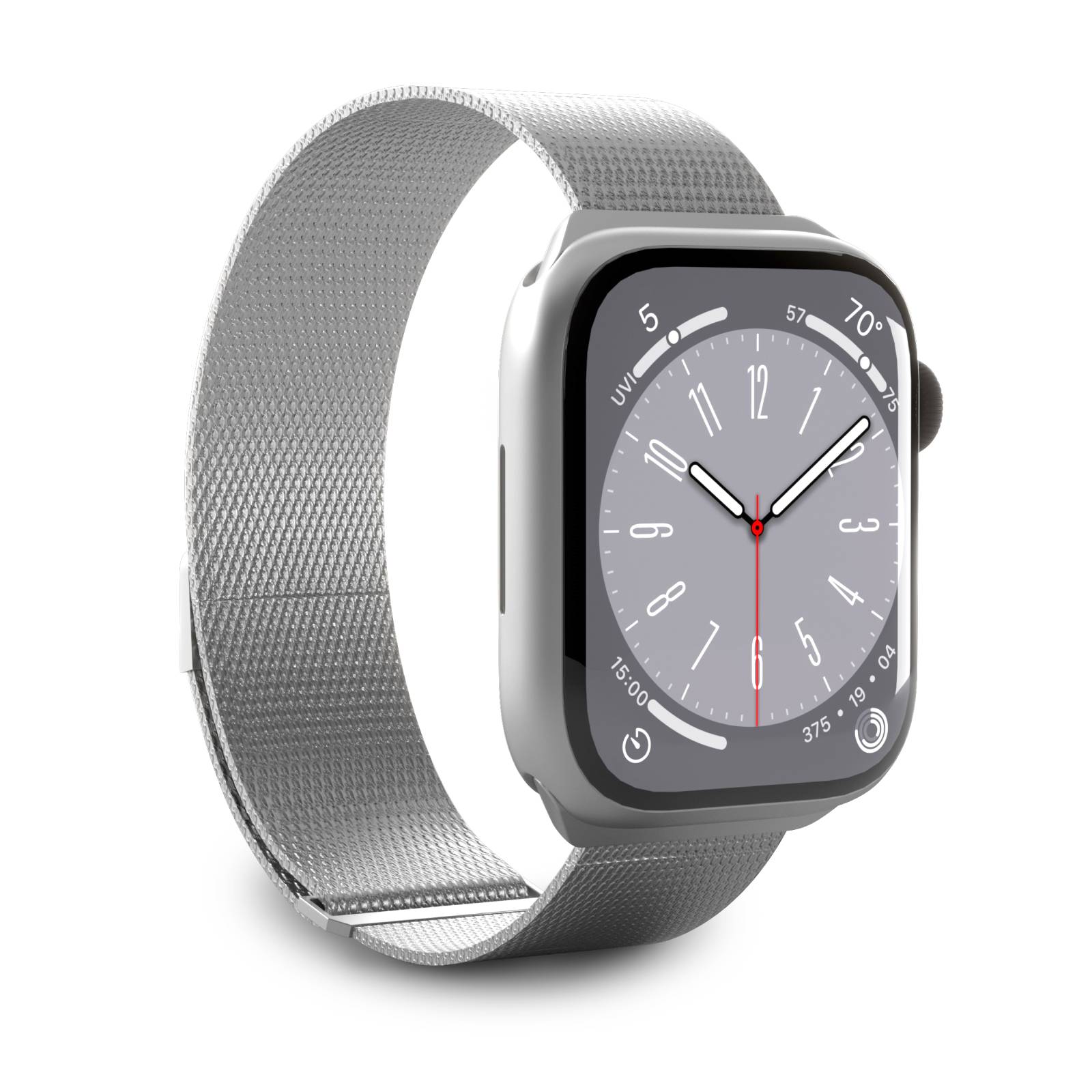 Puro Milanese nerūsējošā tērauda siksniņa Apple Watch 42 / 44 / 45 / 49 mm – sudraba krāsā