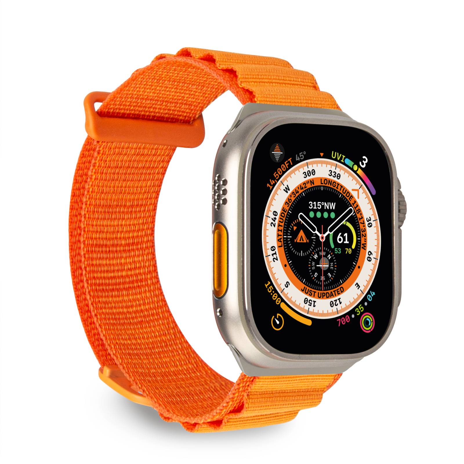 Puro Extreme neilona siksniņa Apple Watch 42/44/45/49 mm - oranžs