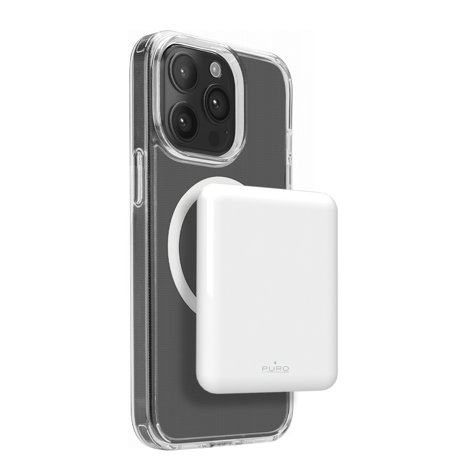 Puro Power Mag 5000mAh Portatīvais lādētājs ar Magnētisko USB-C - Balta