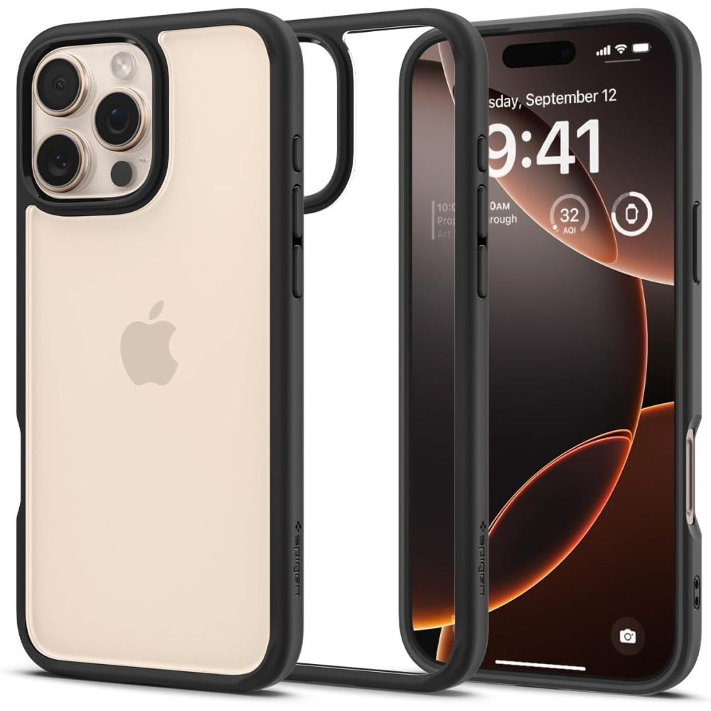 Spigen Ultra Hybrid iPhone 16 Pro viedtālruņa apvalks - matēta melna