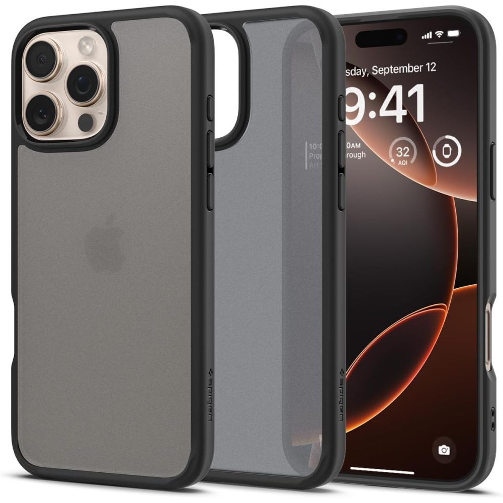 Spigen Ultra Hybrid viedtālruņa apvalks iPhone 16 Pro Max - melns