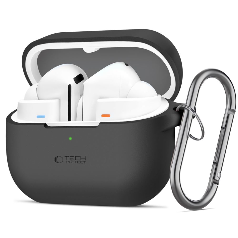 Tech-Protect silikona āķa apvalks Samsung Galaxy Buds 3 / 3 Pro - melns