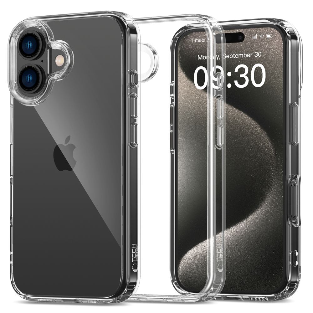 Tech-Protect FlexAir Hybrid viedtālruņa apvalks iPhone 16 - caurspīdīgs