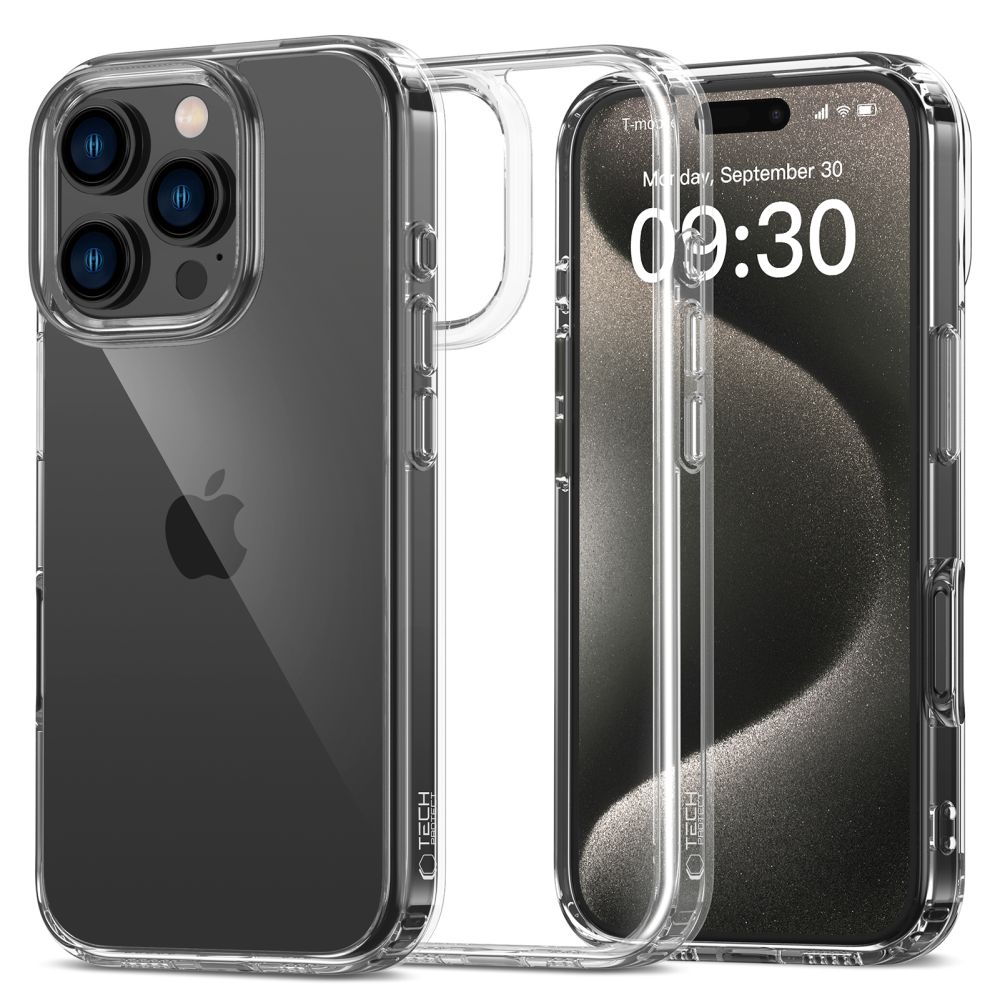 Tech-Protect FlexAir Hybrid viedtālruņa apvalks iPhone 16 Pro - caurspīdīgs