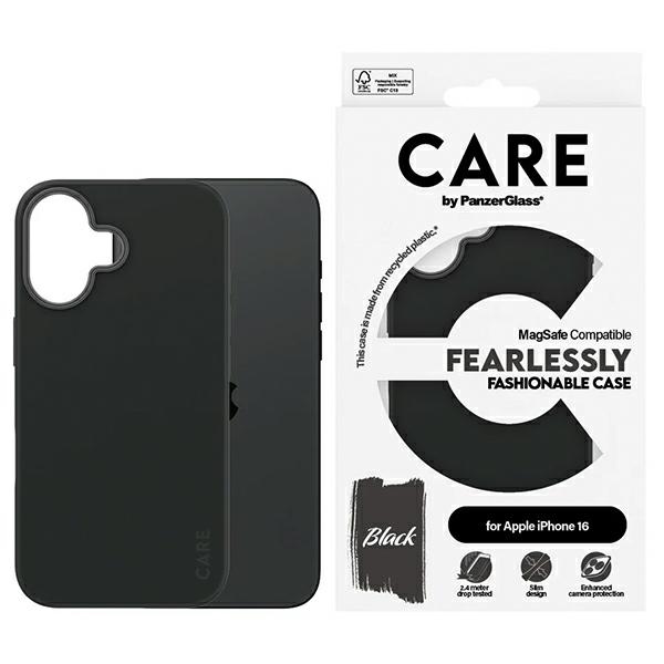 CARE by PanzerGlass Modes apvalks iPhone 16 6.1" melns/melns Magnētiskais 1377