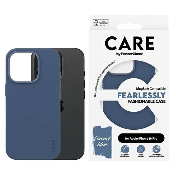 CARE by PanzerGlass modes viedtālruņa apvalks iPhone 16 Pro 6.3" zils Magnētiskais 1382