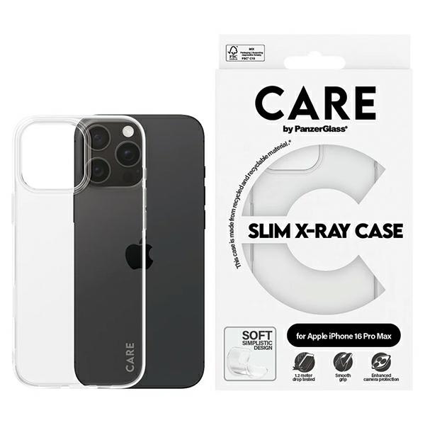 CARE by PanzerGlass Viedtālruņa apvalks iPhone 16 Pro Max 6.9 – skaidrs