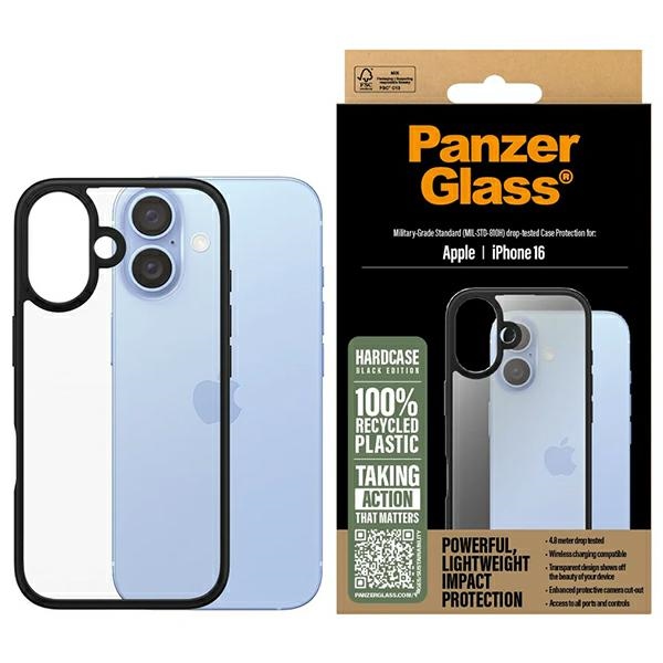 PanzerGlass ciets apvalks iPhone 16 6.1 - melns/melns 1295