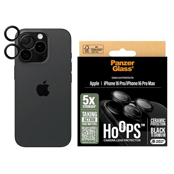 PanzerGlass Hoops Keramikas Objektīva aizsargs iPhone 16 Pro 6.3" / 16 Pro Max 6.9" 1282