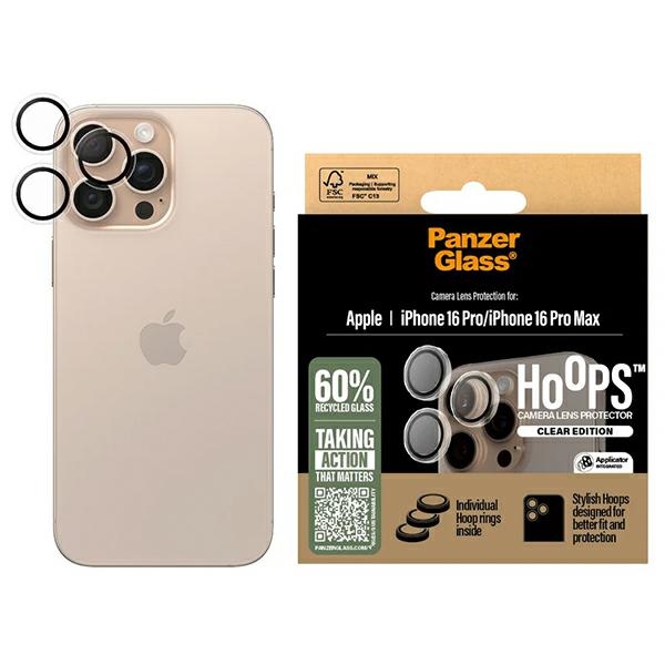 PanzerGlass Hoops Caurspīdīgs Objektīva aizsargs iPhone 16 Pro 6.3" / 16 Pro Max 6.9" 1286