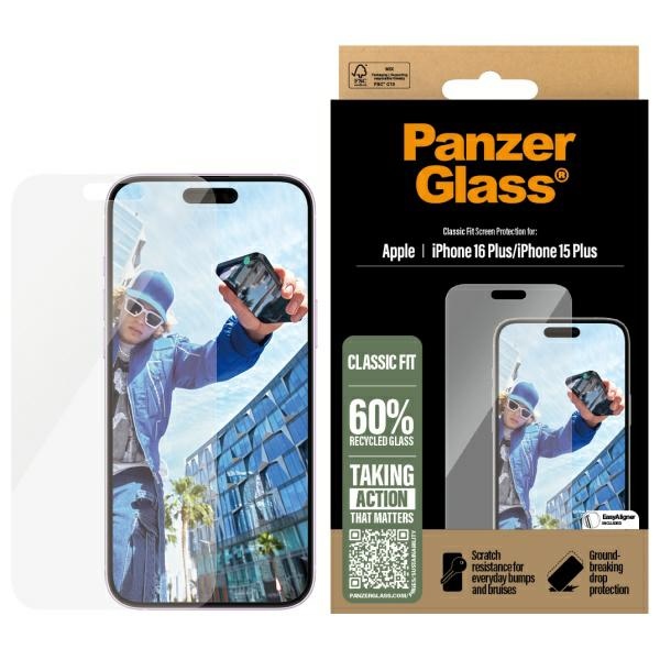 PanzerGlass aizsargstikls iPhone 16 Plus 6.7" klasiskais 2875