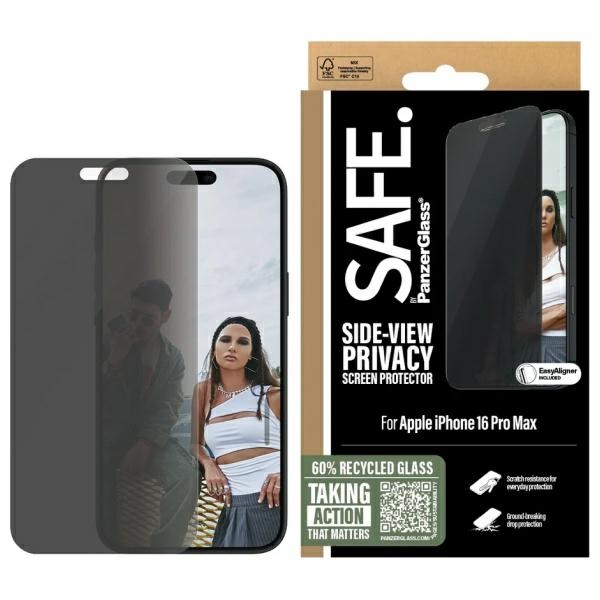 SAFE by PanzerGlass iPhone 16 Pro Max 6.9" Privātuma aizsargstikls Ultra-Wide Fit SAFEP95878