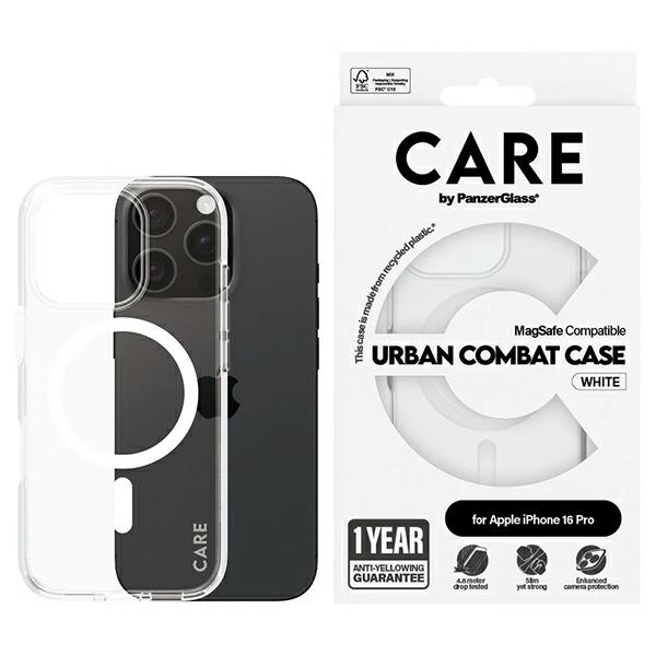 CARE by PanzerGlass Flagship viedtālruņa apvalks iPhone 16 Pro 6.3" melns/melns magnētiskais 1346