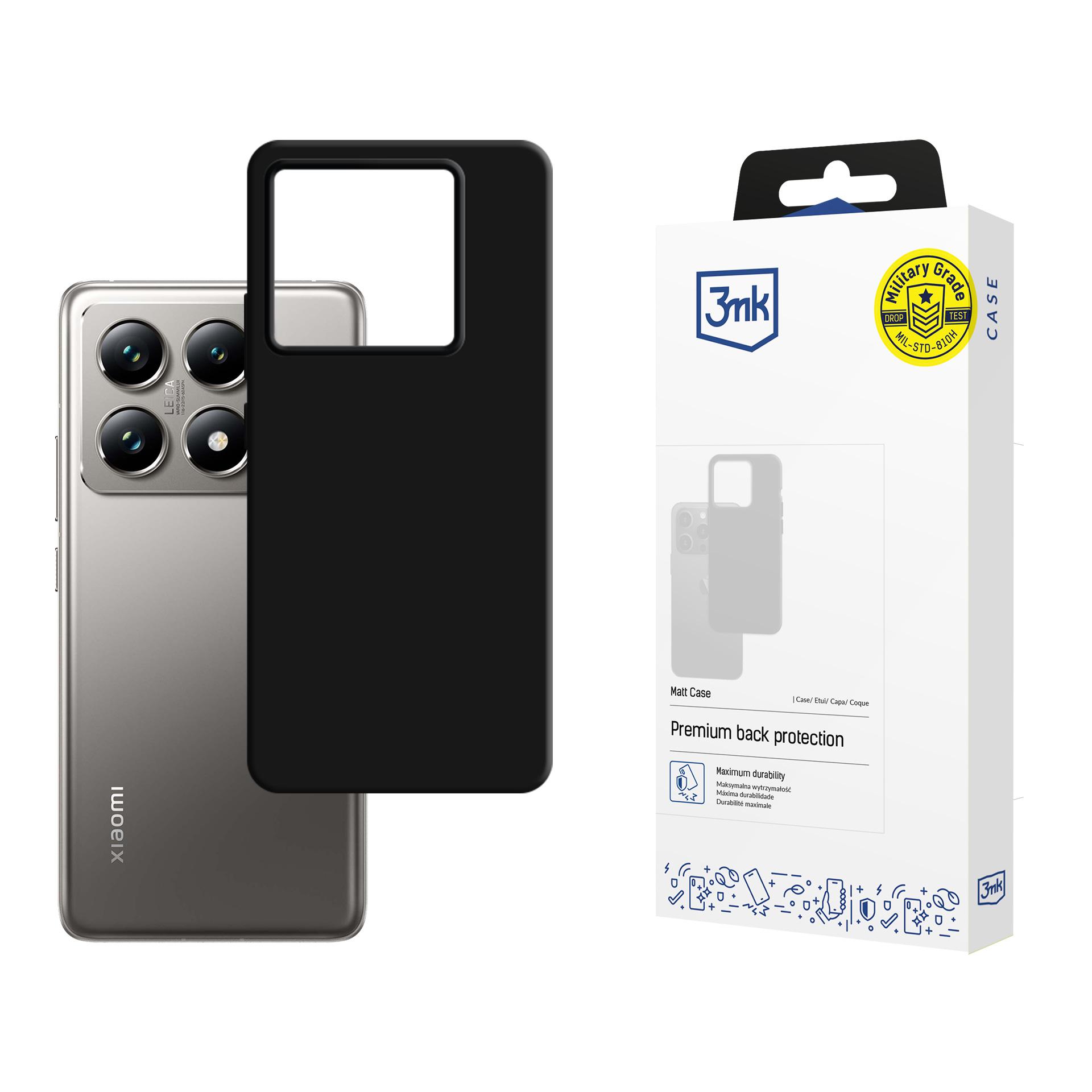 3mk Matētais apvalks Xiaomi 14T Pro - melns