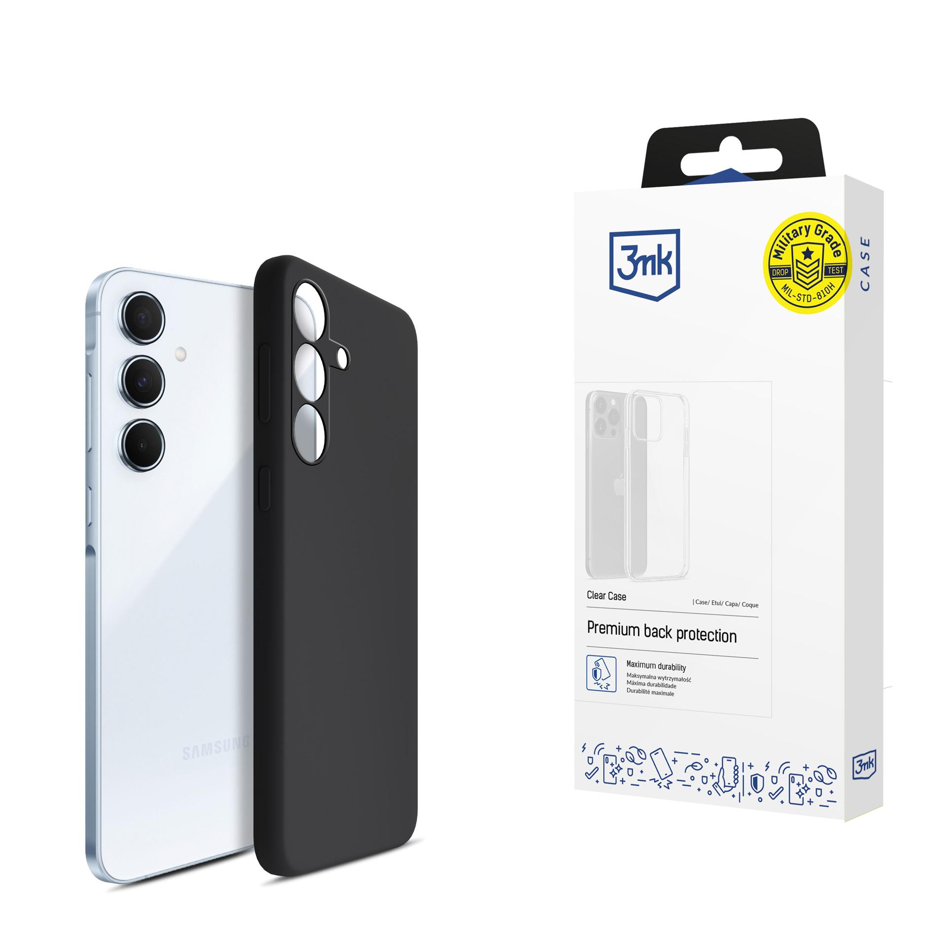 3mk silikona viedtālruņa apvalks Samsung Galaxy A55 5G - melns