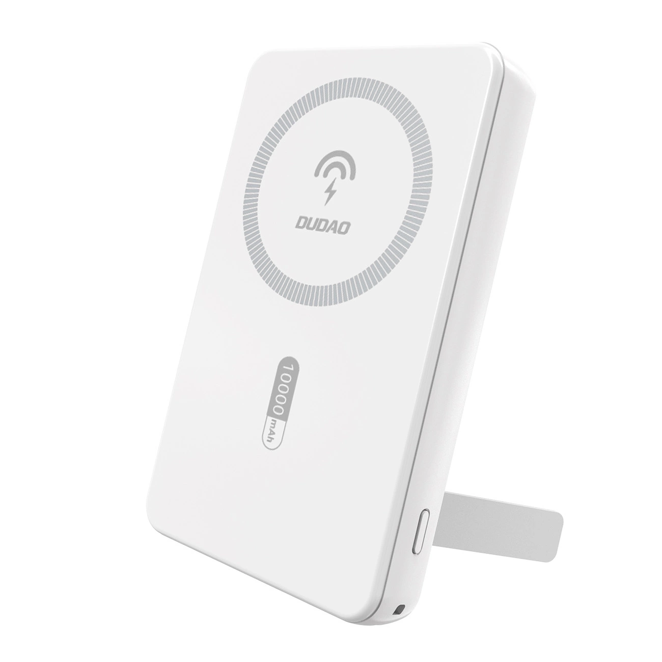 Portatīvais lādētājs Dudao K14S+ 10000mAh 20W USB-A / USB-C / Magnētiskais ar statīvu - balta
