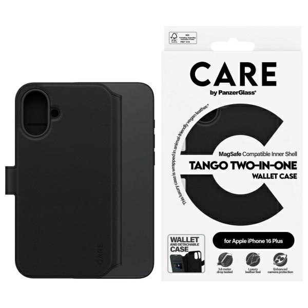 CARE by PanzerGlass Tango 2in1 maks Magnētiskais viedtālruņa apvalks iPhone 16 Plus - melns