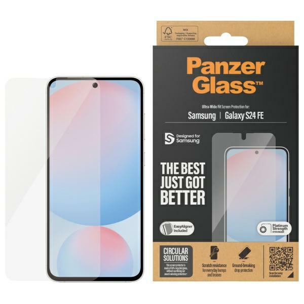 PanzerGlass Ultra-Wide Fit защита экрана закаленное стекло Samsung Galaxy S23 FE - прозрачный