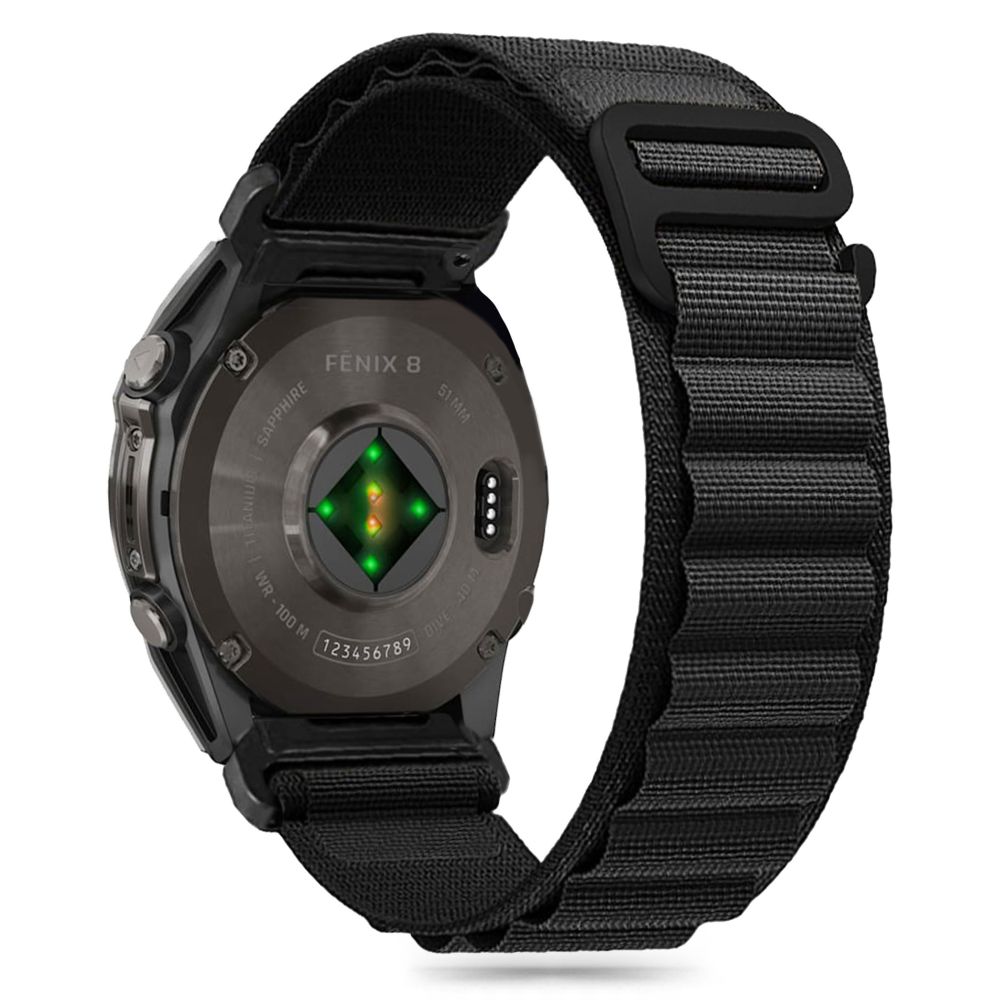 Tech-Protect Neilona Pro siksna Garmin Fenix 5 / 6 / 6 Pro / 7 / 8 (47MM) - melns