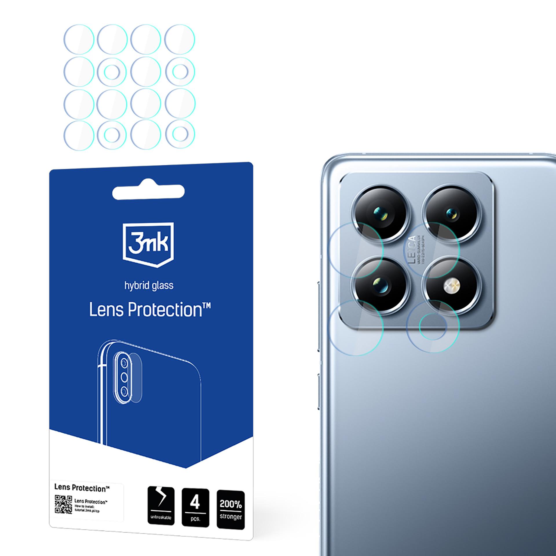 Hibrīdais stikls kameras lēcai 3mk Lens Protection paredzēts Xiaomi 14T / 14T Pro