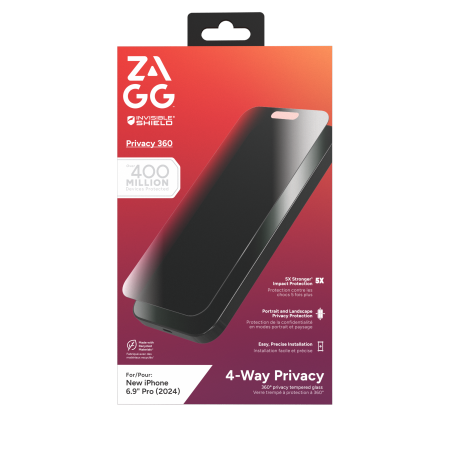 ZAGG InvisibleShield Glass Elite Privacy 360 aizsargstikls iPhone 16 Pro Max