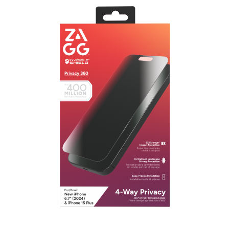 ZAGG InvisibleShield Glass Elite Privacy 360 aizsargstikls iPhone 15 Plus / 16 Plus