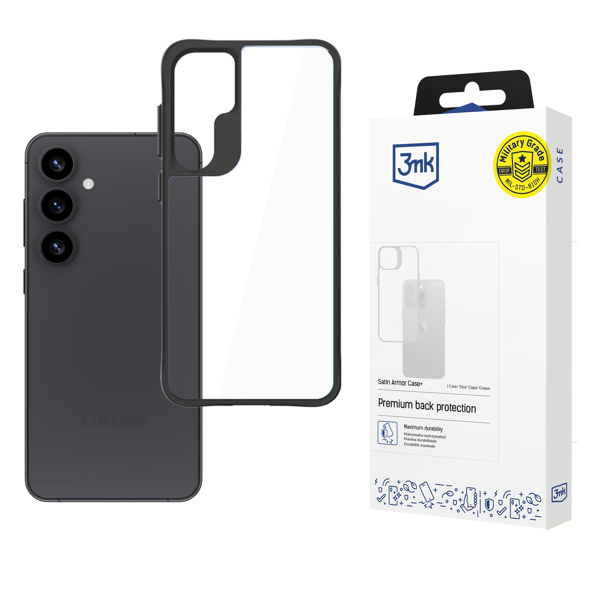 3mk Satin Armor apvalks Samsung Galaxy S25+ - caurspīdīgs