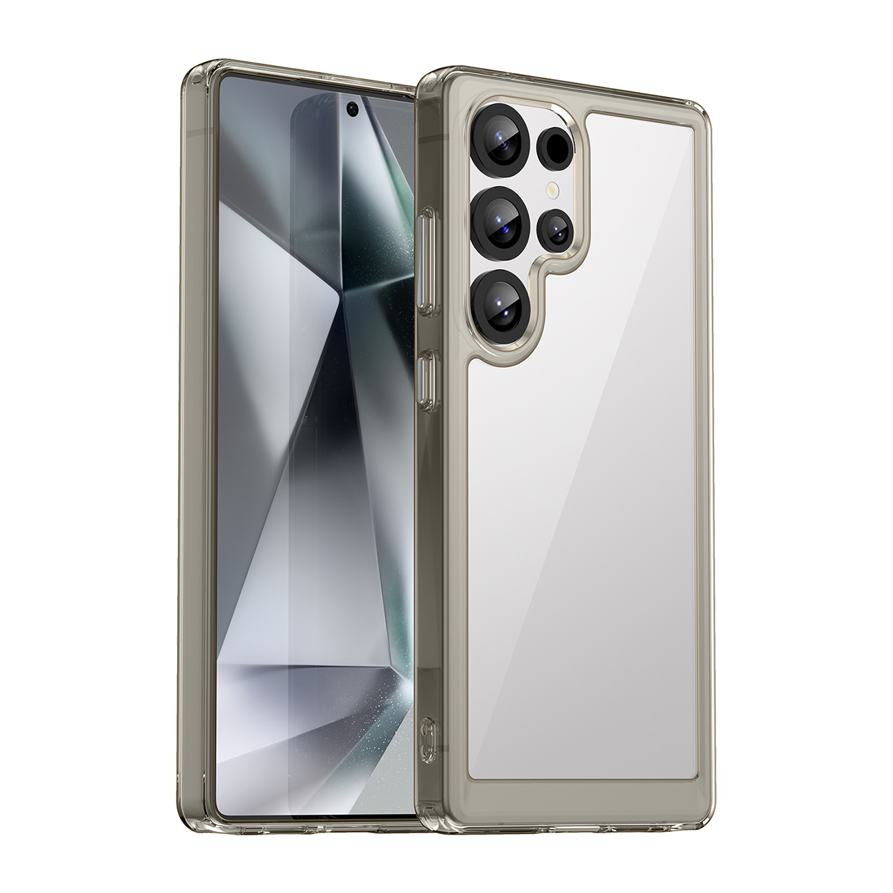 Viedtālruņa apvalks (m) ar Gel Frame Samsung Galaxy S25 Ultra - skaidrs melns (m)